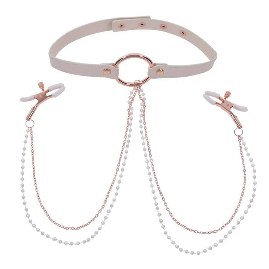 Peaches ‘n CreaMe Collar with Nipple Clamps - JAKOKN - STORE